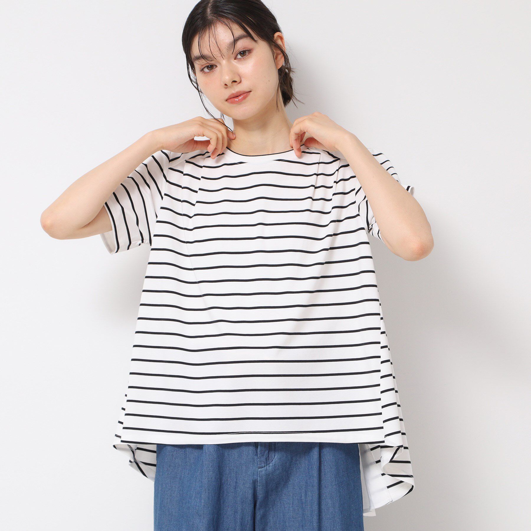 Dessin「【洗える】バックプリーツデザインカットソー」|Tシャツ・カットソー|