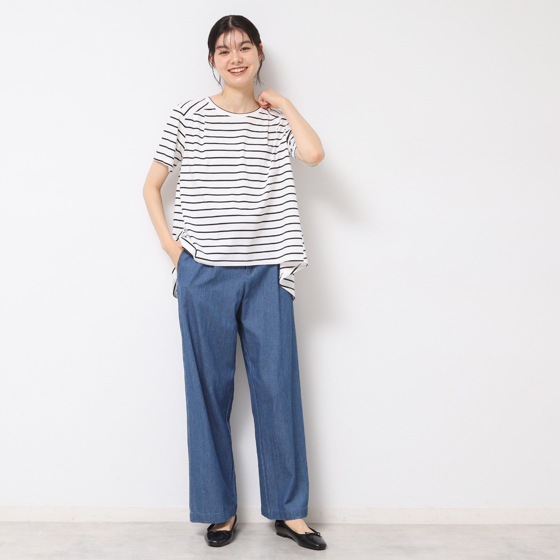 Dessin「【洗える】バックプリーツデザインカットソー」|Tシャツ・カットソー|