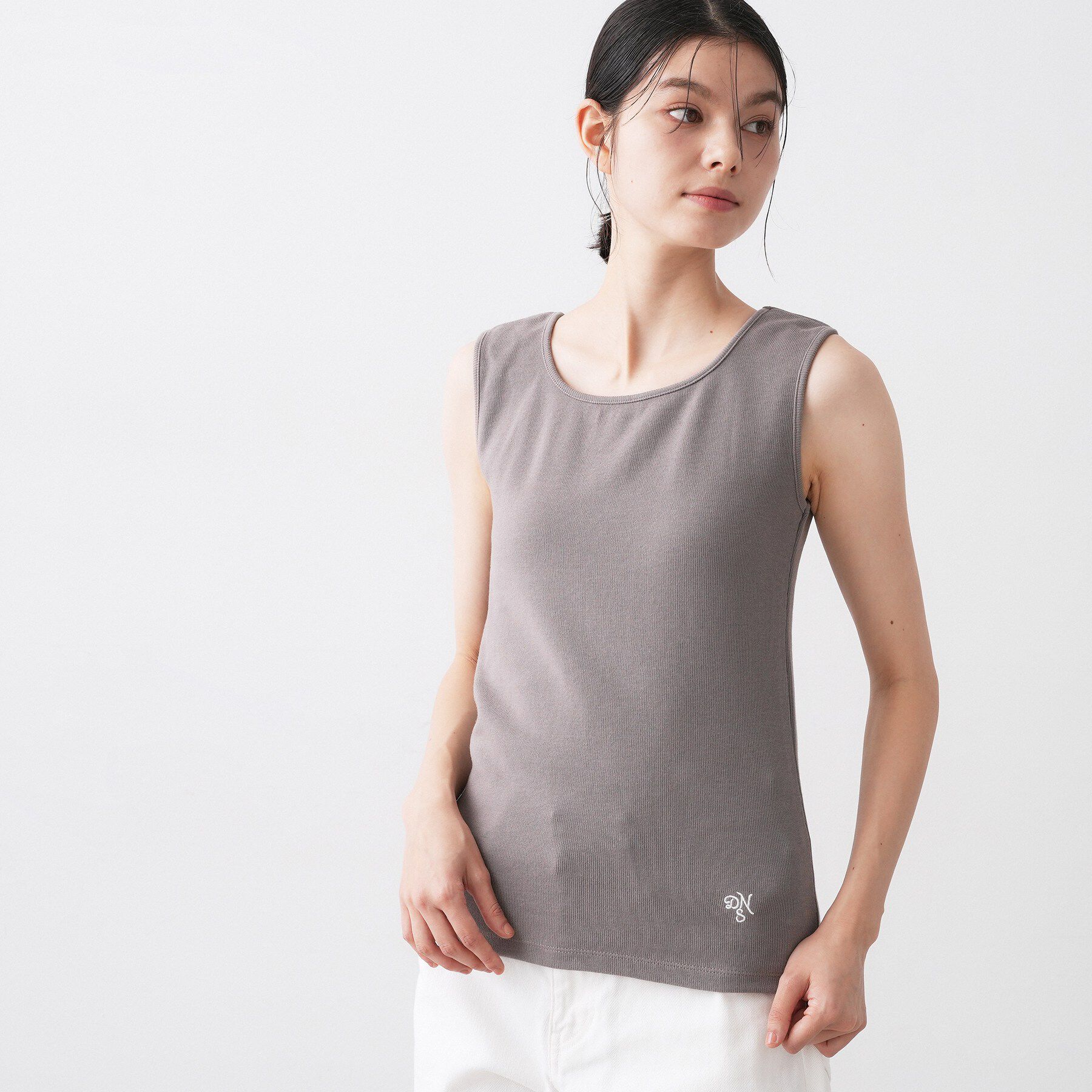 Dessin「【洗える】リブスクエアタンクトップ」|キャミソール|