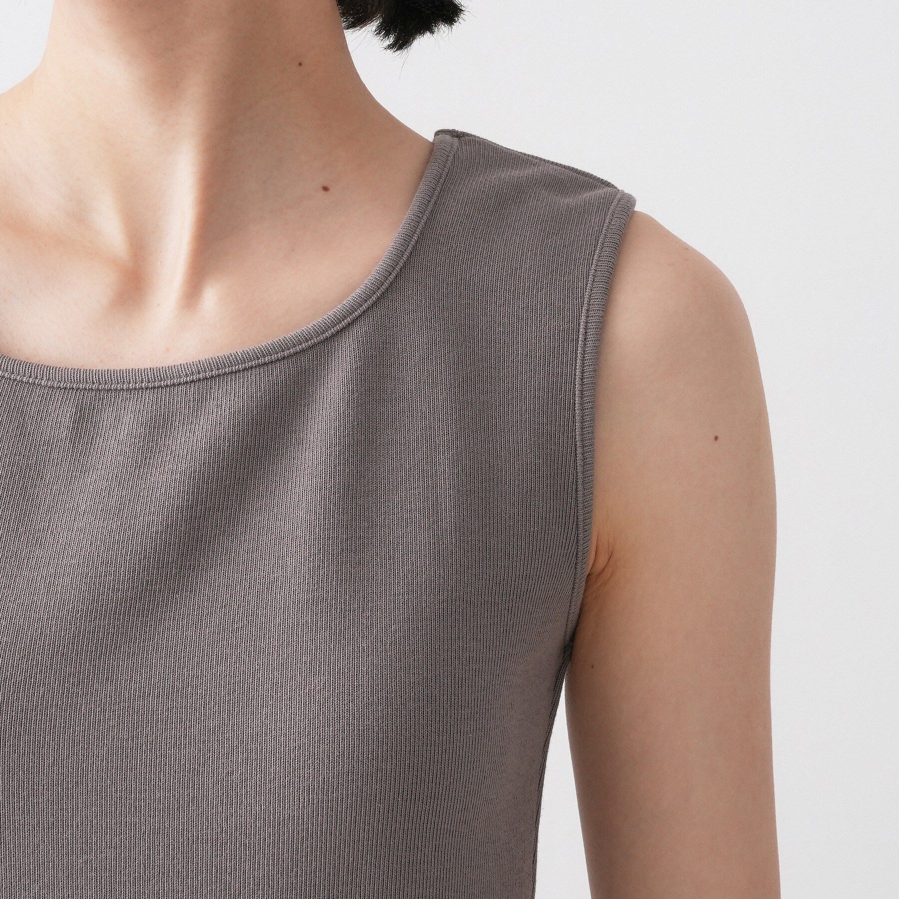 Dessin「【洗える】リブスクエアタンクトップ」|キャミソール|