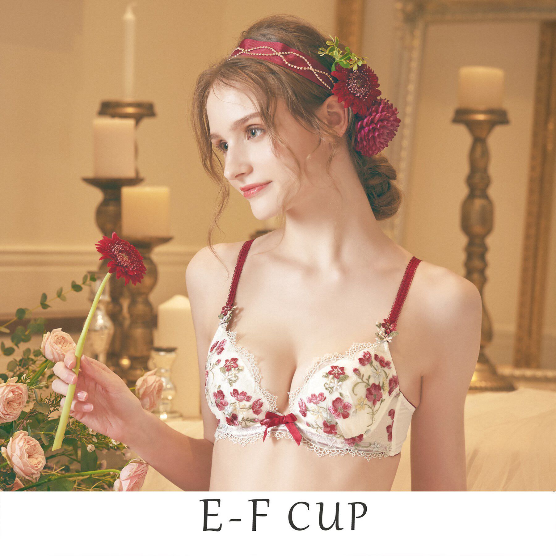 Risa Magli「アン・マリー ブラジャー」|インナー|レッド(060)