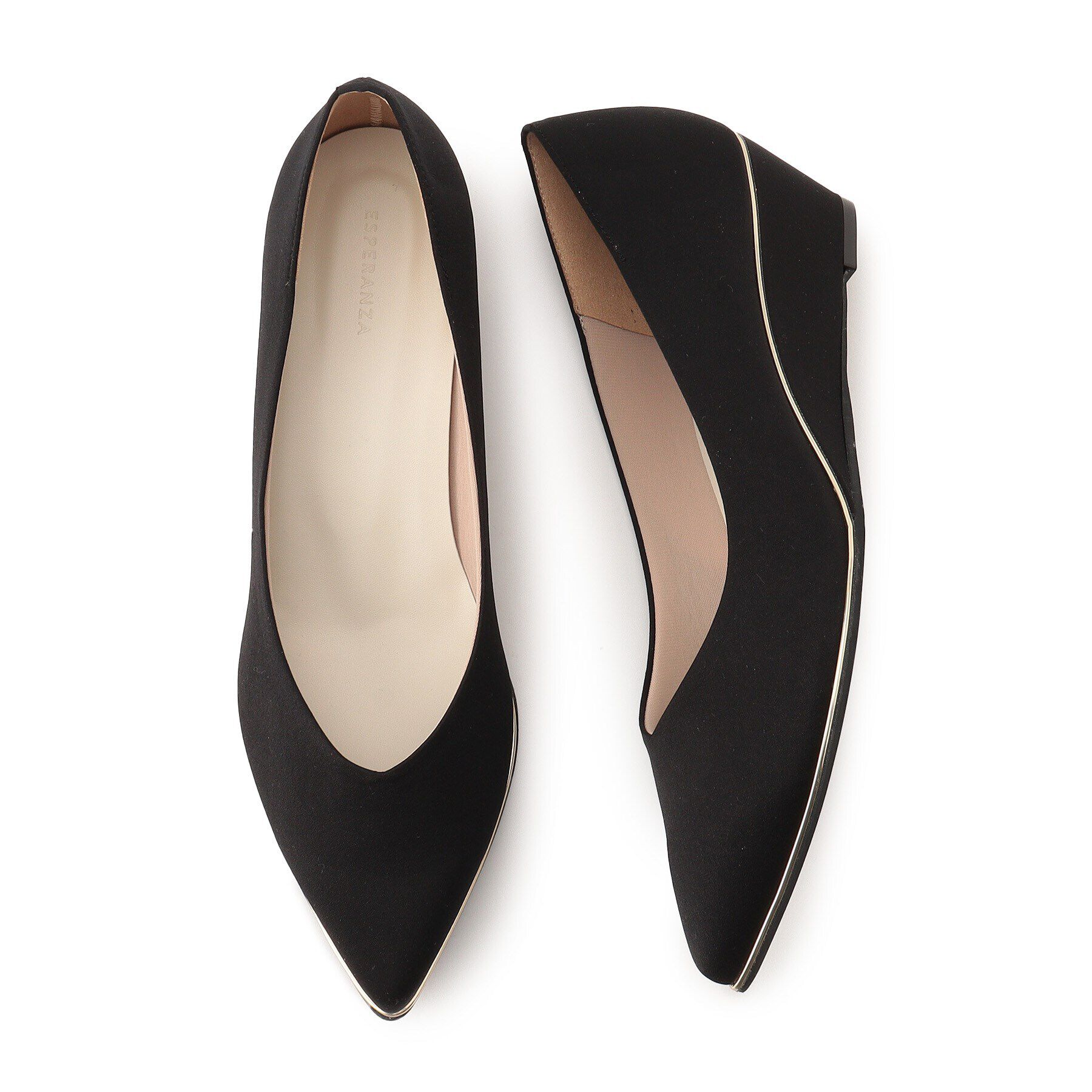 ESPERANZA「《定番》ポインテッドトゥウェッジパンプス」|パンプス|