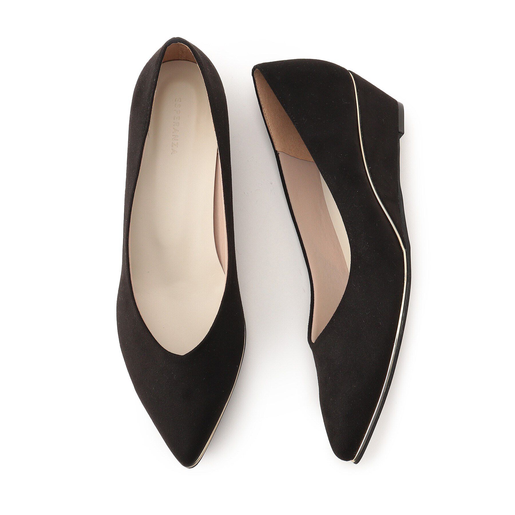 ESPERANZA「《定番》ポインテッドトゥウェッジパンプス」|パンプス|