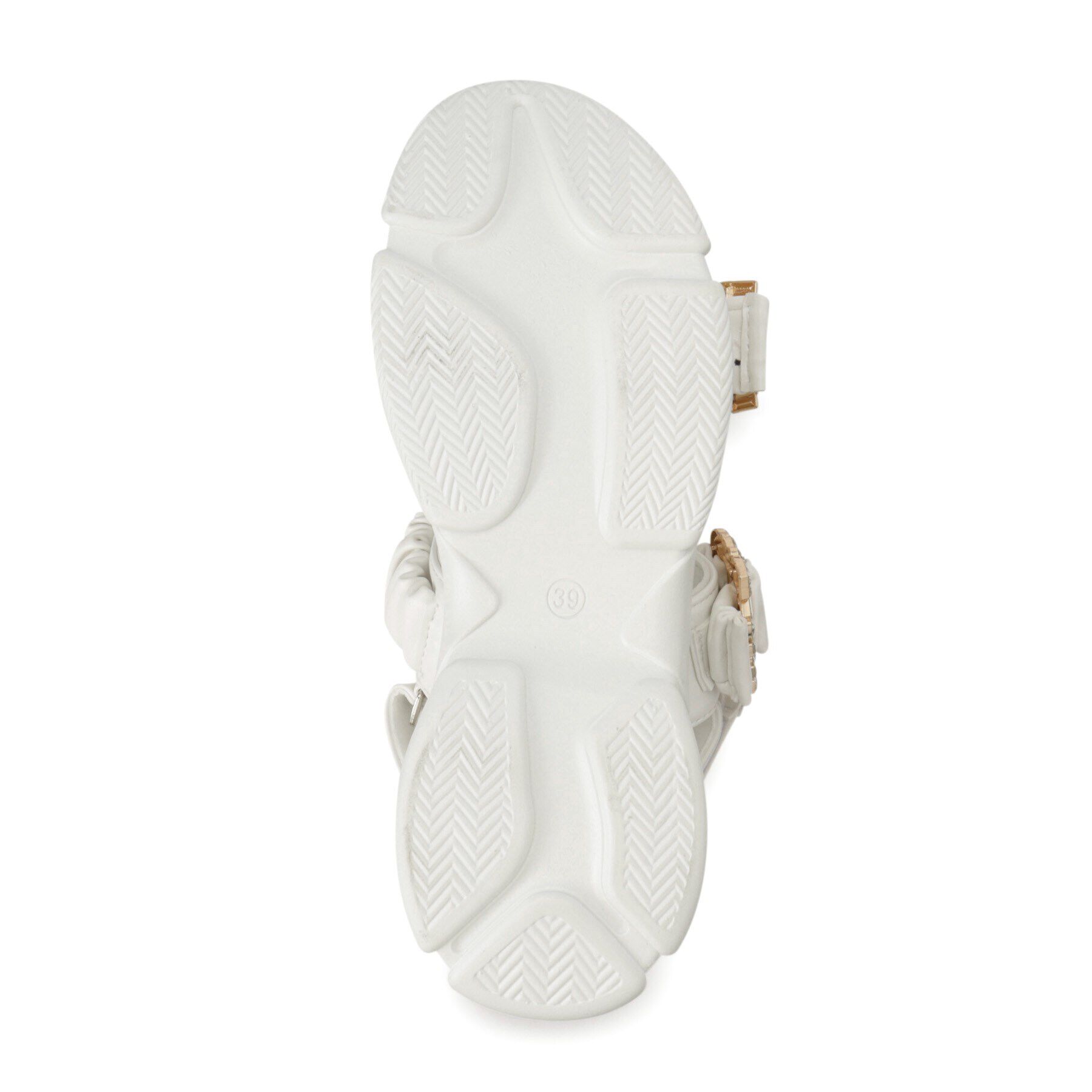 csT&P「厚底 ギャザーベルトビジューバックルサンダル」|サンダル|