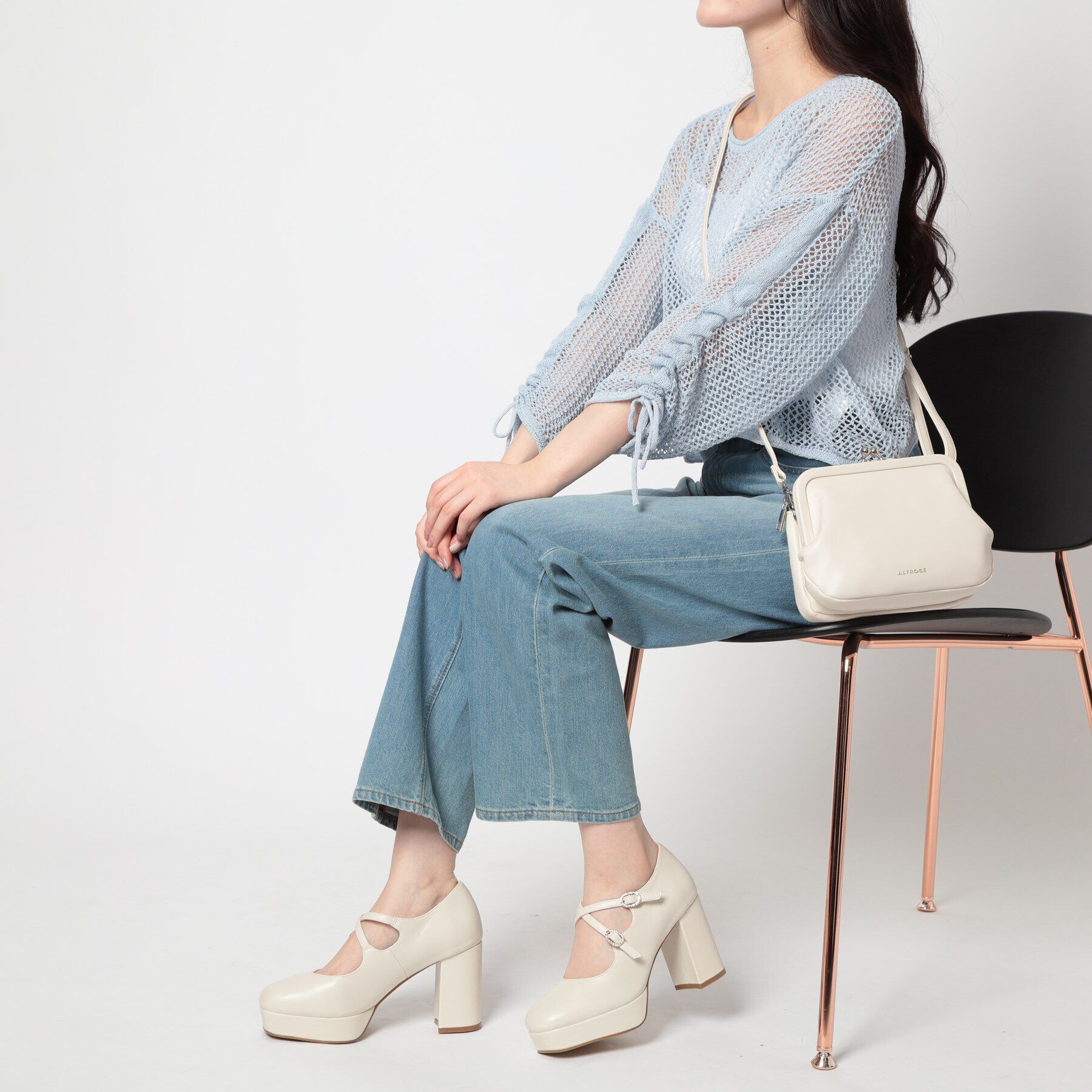 ESPERANZA「クロスダブルバックル厚底パンプス 結婚式二次会 パーティー 25SS」|パンプス|