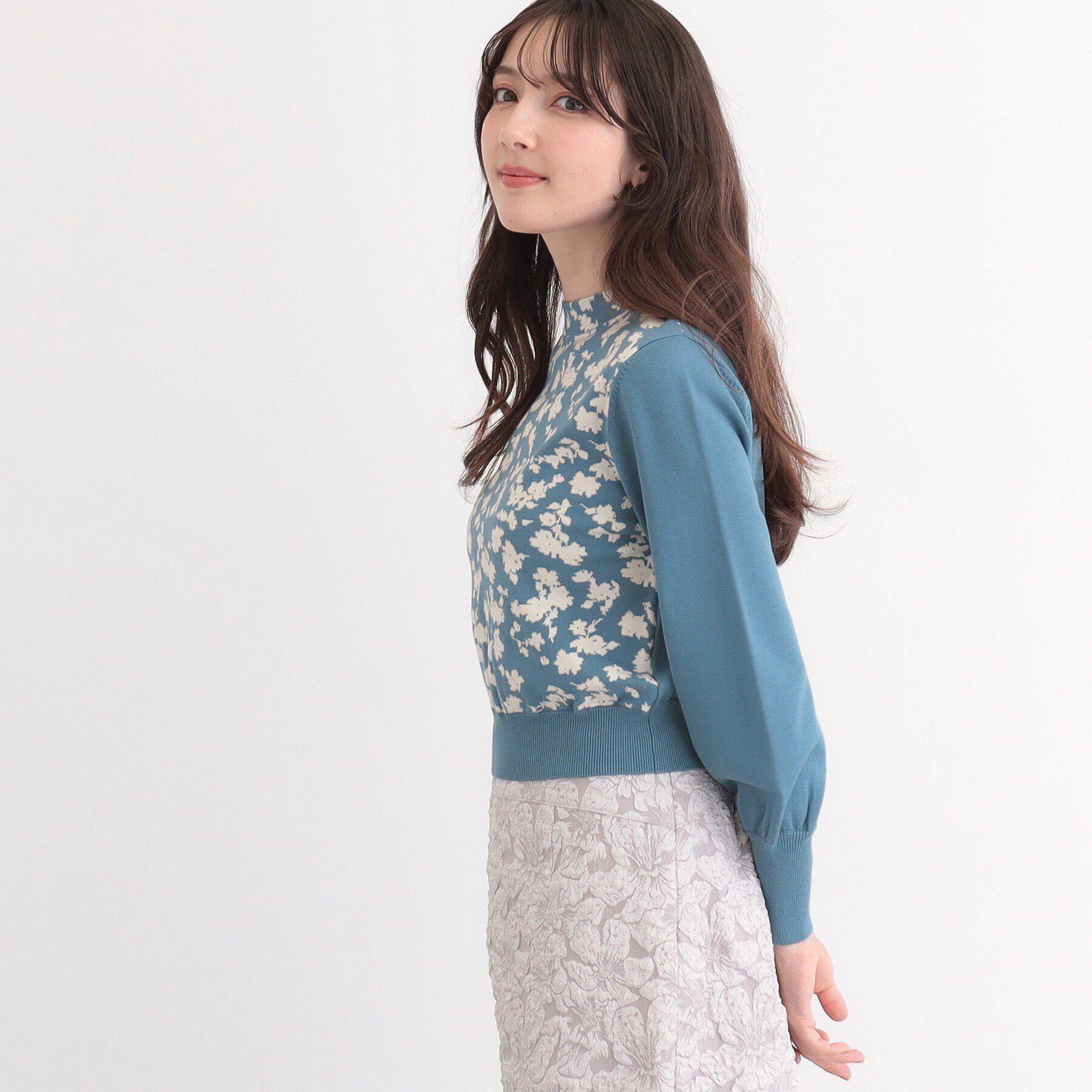 SunaUna「【春色！／フラワージャカード】フェミニンニット」|ニット・セーター|