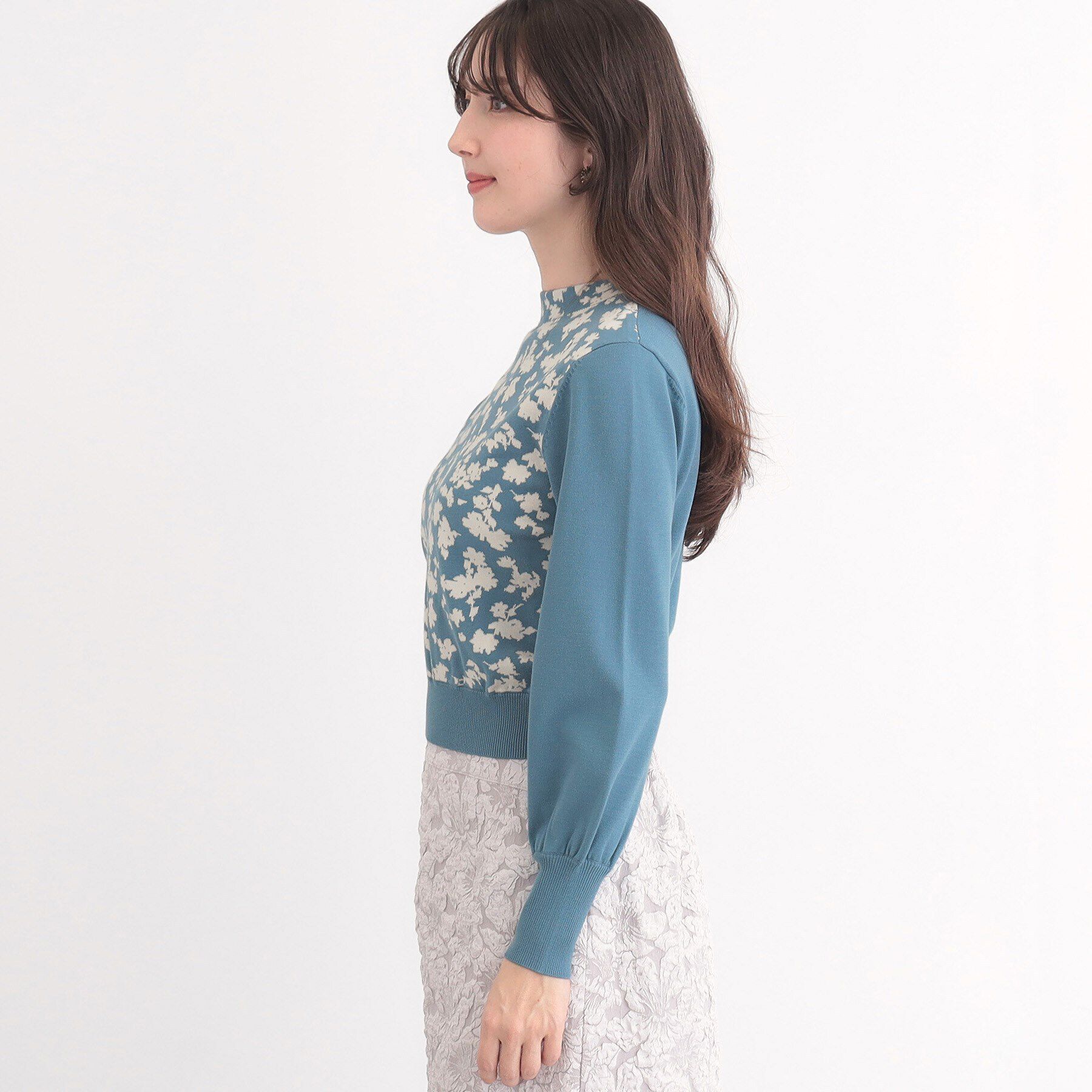 SunaUna「【春色！／フラワージャカード】フェミニンニット」|ニット・セーター|