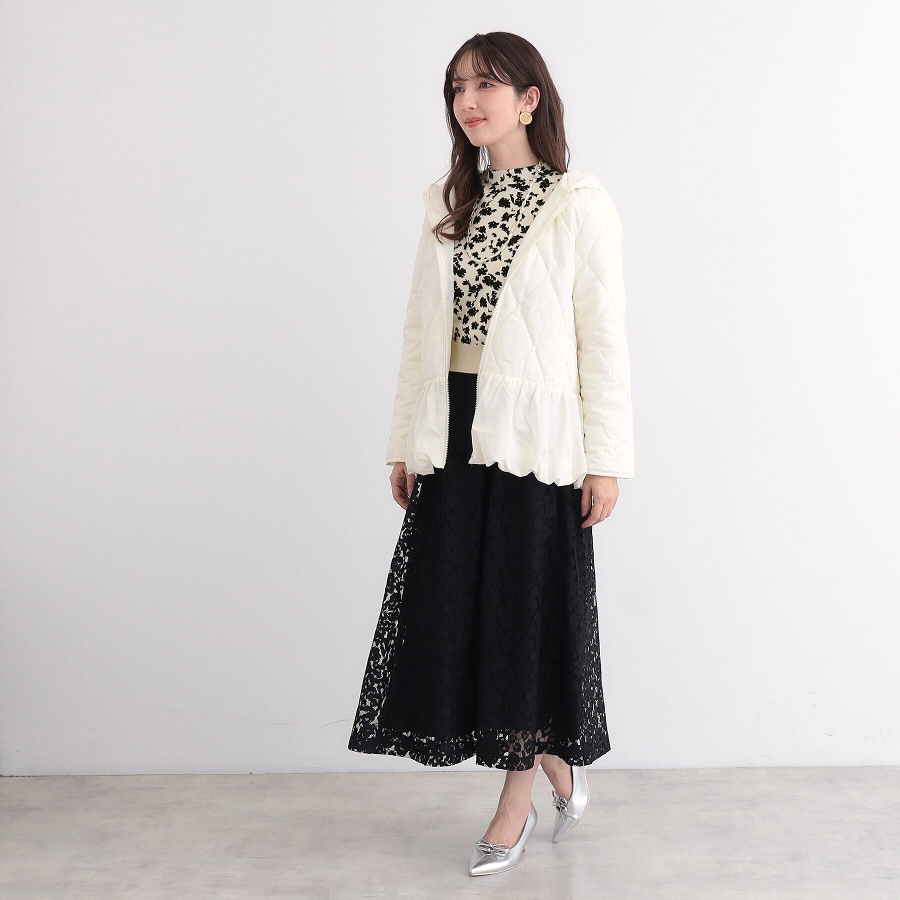 SunaUna「【春色！／フラワージャカード】フェミニンニット」|ニット・セーター|