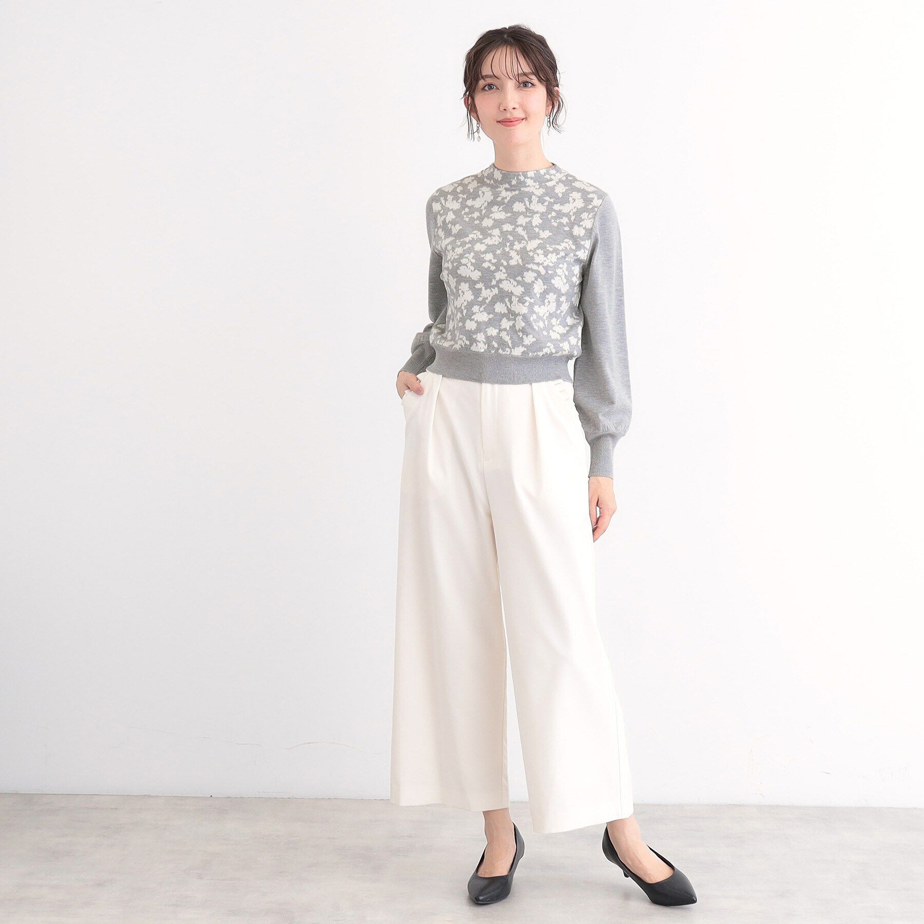 SunaUna「【春色！／フラワージャカード】フェミニンニット」|ニット・セーター|