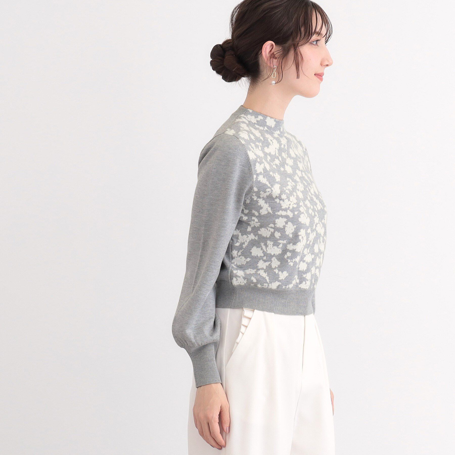 SunaUna「【春色！／フラワージャカード】フェミニンニット」|ニット・セーター|