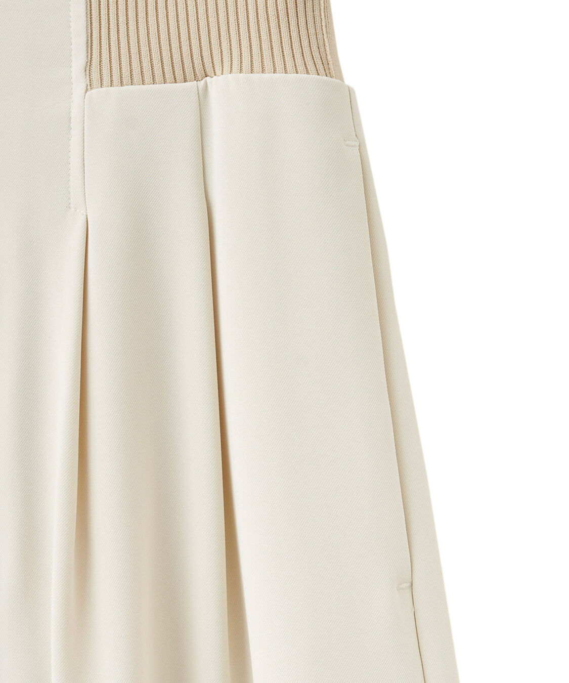 COCO DEAL「コルセットリブワイドパンツ」|スラックス|