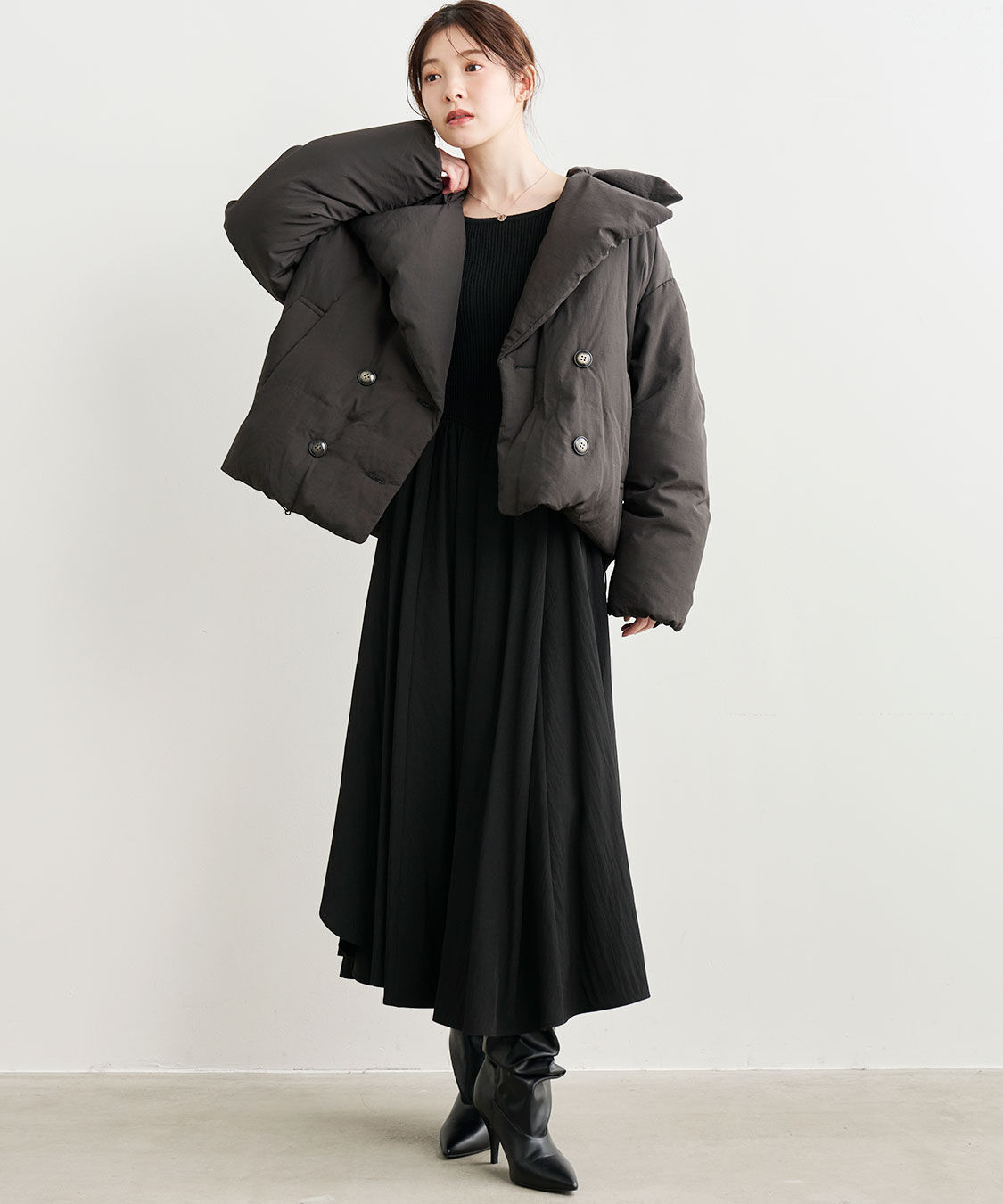 ペタルヘムスカートドッキングニットワンピース（COCO DEAL）｜ルミネ