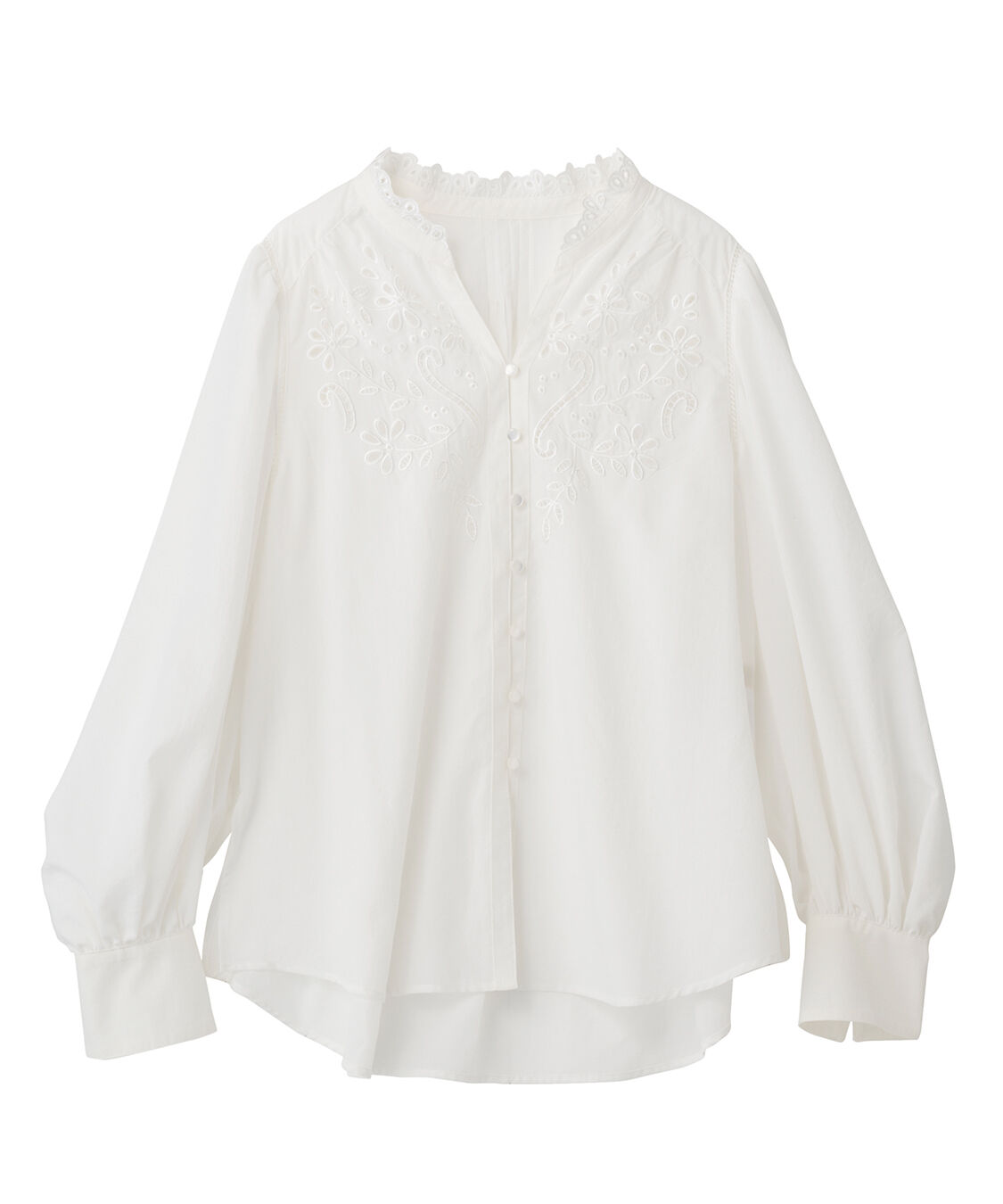 COCO DEAL「カットワーク刺繍ボリュームスリーブブラウス」|シャツ・ブラウス|