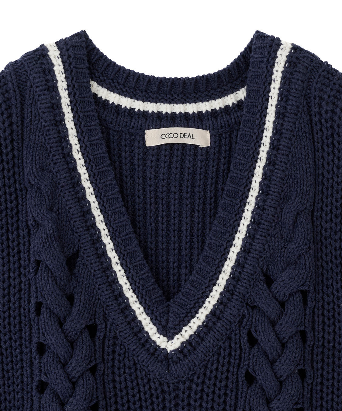 COCO DEAL「チルデンニットベスト」|ニット・セーター|