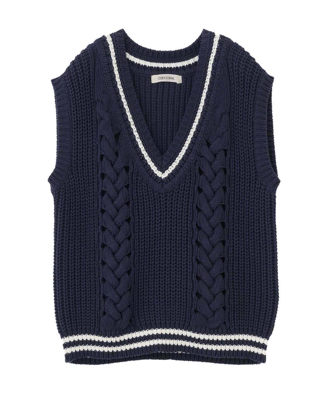 COCO DEAL「チルデンニットベスト」|ニット・セーター|