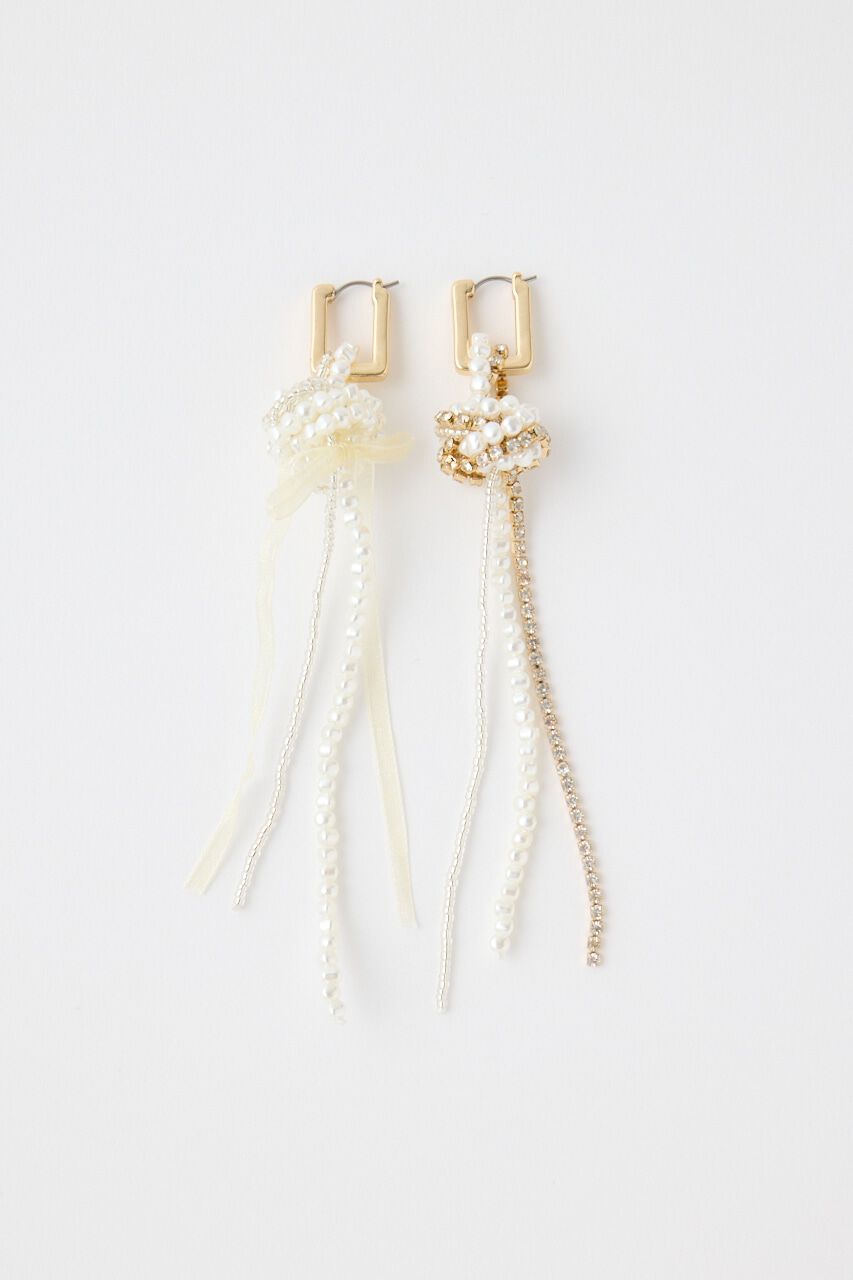 MOUSSY「F/PEARL BIJOU HOOP イヤリング」|ピアス|GLD