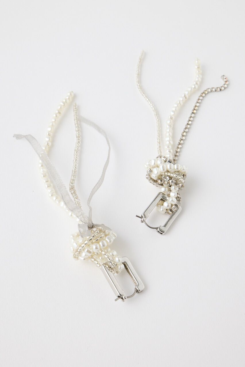 MOUSSY「F/PEARL BIJOU HOOP イヤリング」|ピアス|