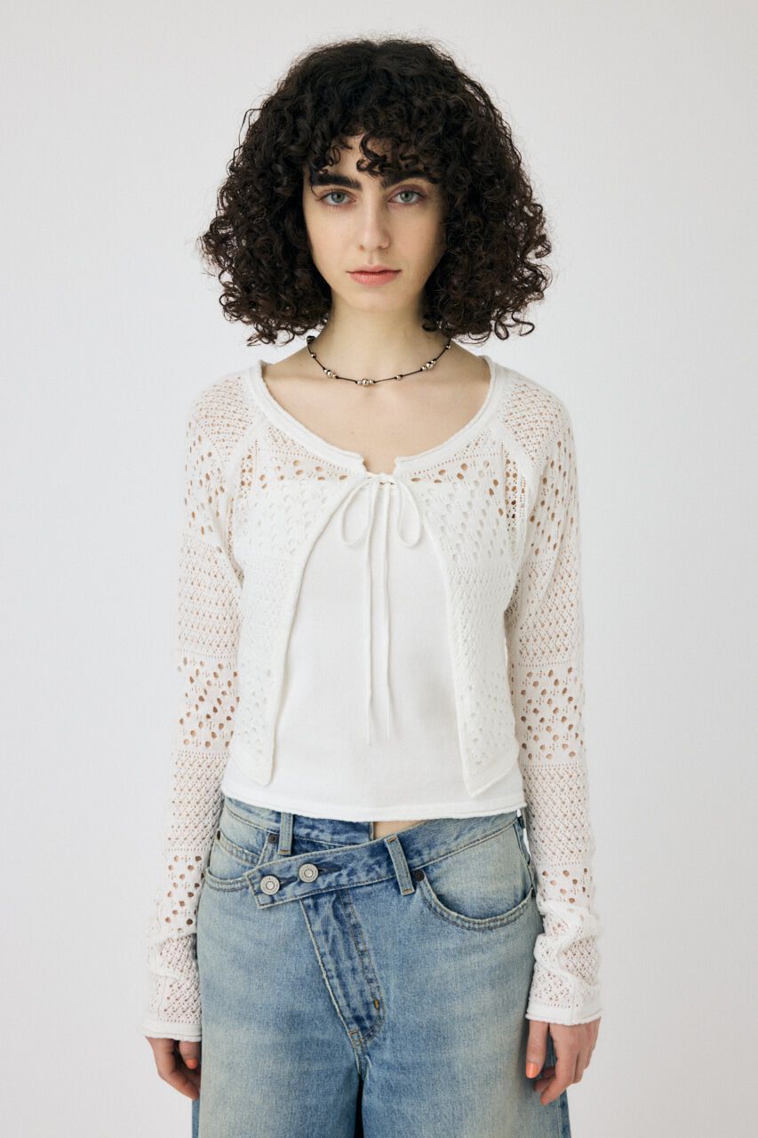 MOUSSY「OPENWORK KNIT アンサンブル」|ニット・セーター|