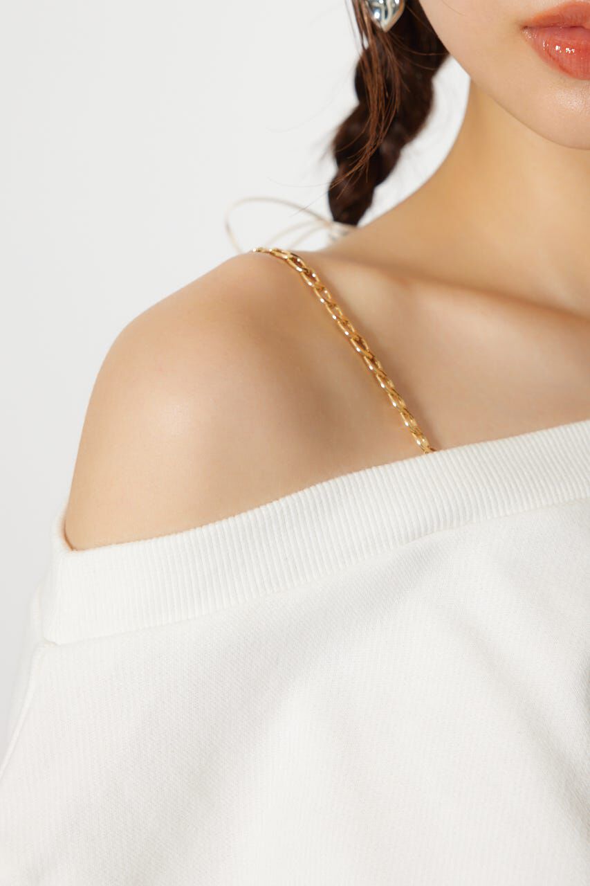 rienda「ワンショルダーボリュームスウェットトップス」|Tシャツ・カットソー|