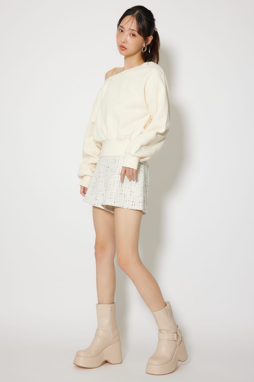 rienda「ワンショルダーボリュームスウェットトップス」|Tシャツ・カットソー|