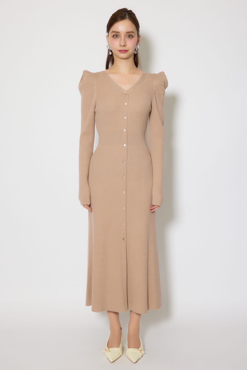 rienda「スカーフ付きマーメイドニットワンピース」|ワンピース|