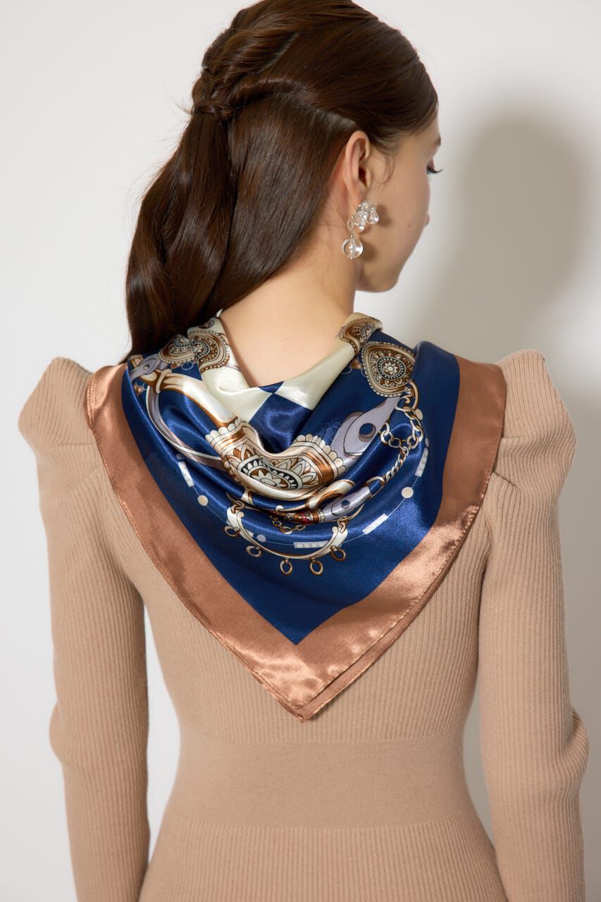 rienda「スカーフ付きマーメイドニットワンピース」|ワンピース|