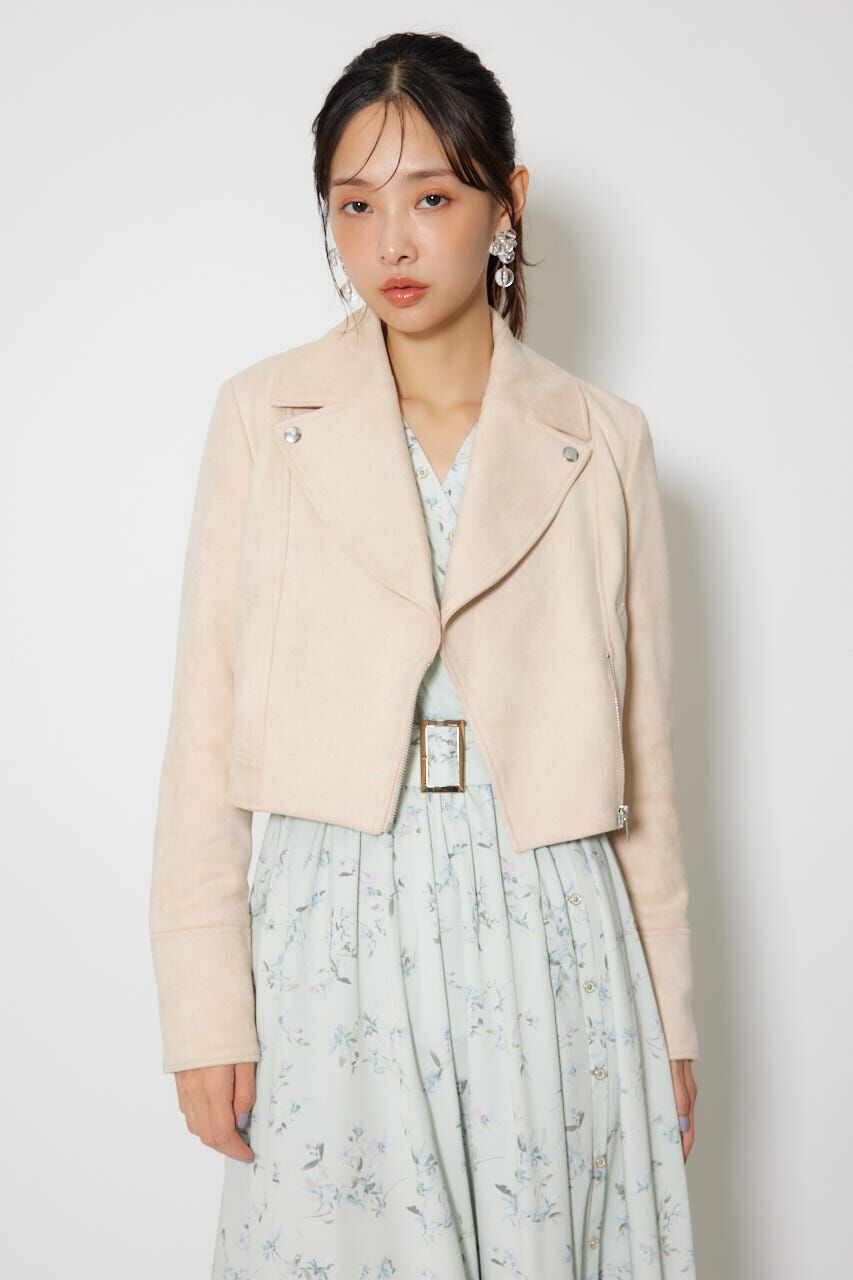 rienda「26SSフェイクスエードライダースジャケット」|その他|BEG