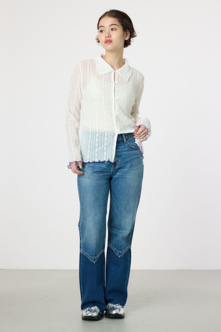 RODEO CROWNS「POINT COLOR シアーシャツ」|Tシャツ・カットソー|