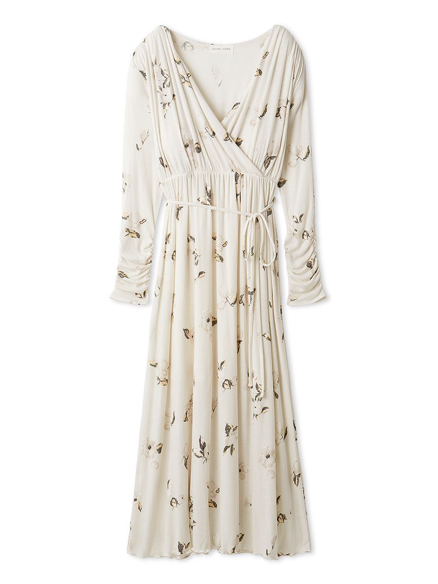 SNIDEL HOME「プリントカシュクールワンピース」|ルームウェア|