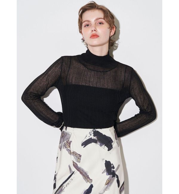 ELENDEEK「HIGH NECK SHEER RIB KT」|ニット・セーター|
