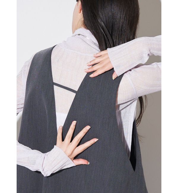 ELENDEEK「HIGH NECK SHEER RIB KT」|ニット・セーター|ラベンダー