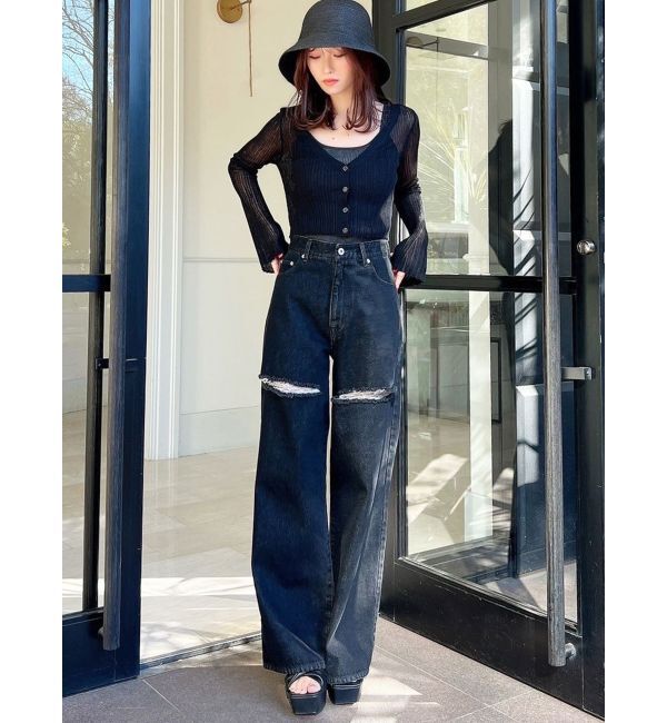 RESEXXY「シアーニットタイトカーディガン【セットアップ着用可能】」|カーディガン|