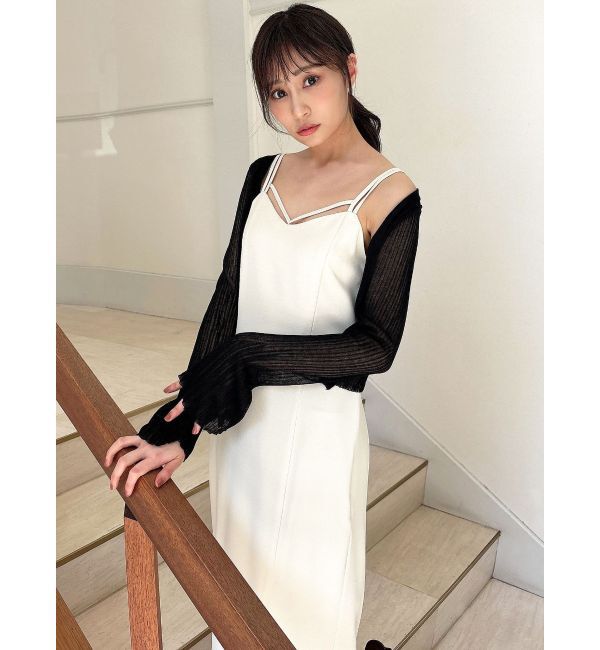 RESEXXY「シアーニットタイトカーディガン【セットアップ着用可能】」|カーディガン|