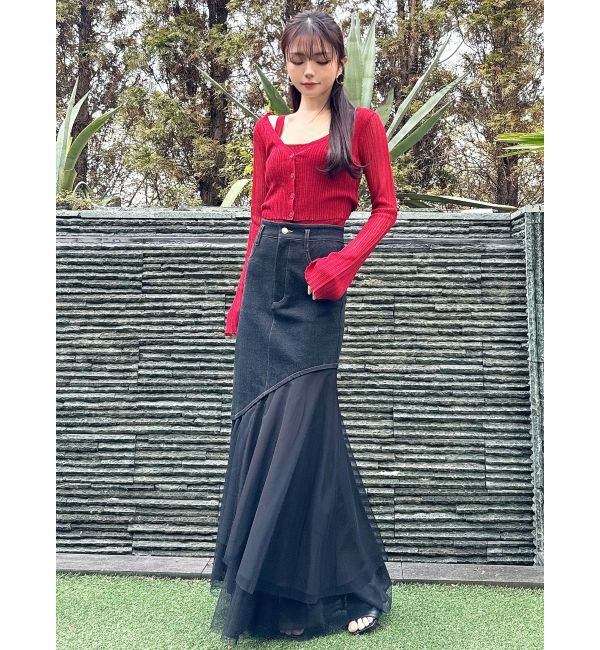 RESEXXY「シアーニットタイトカーディガン【セットアップ着用可能】」|カーディガン|