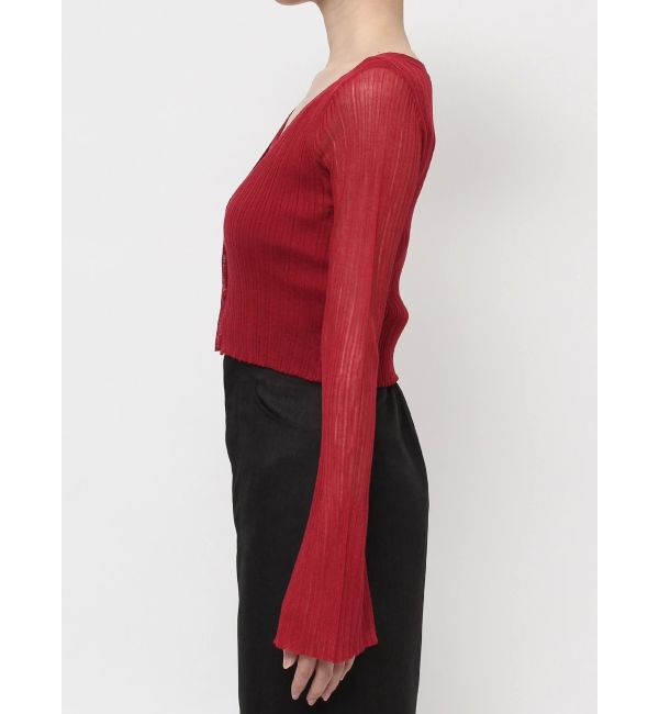 RESEXXY「シアーニットタイトカーディガン【セットアップ着用可能】」|カーディガン|