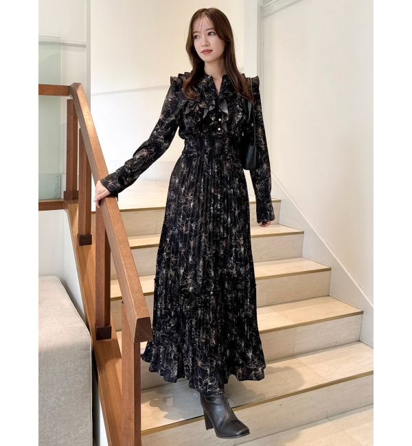 dazzlin「フラワープリーツワンピース」|ワンピース|