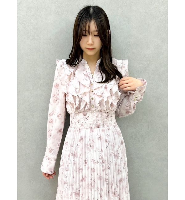 dazzlin「フラワープリーツワンピース」|ワンピース|