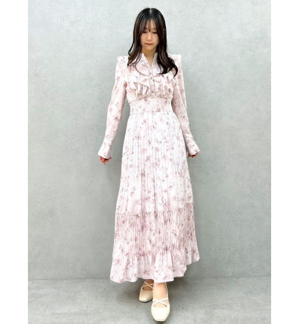 dazzlin「フラワープリーツワンピース」|ワンピース|