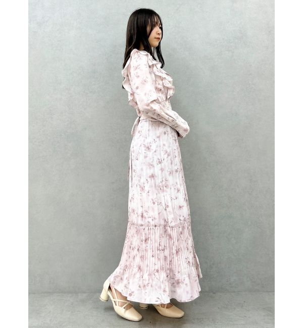 dazzlin「フラワープリーツワンピース」|ワンピース|