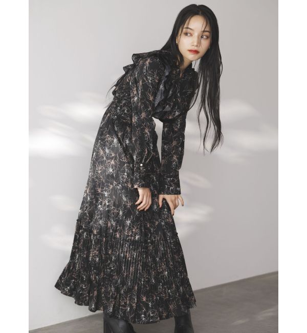 dazzlin「フラワープリーツワンピース」|ワンピース|