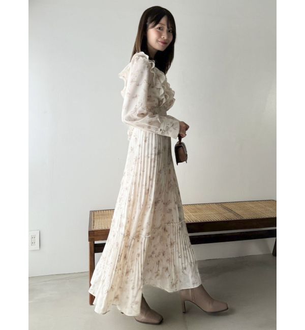 dazzlin「フラワープリーツワンピース」|ワンピース|