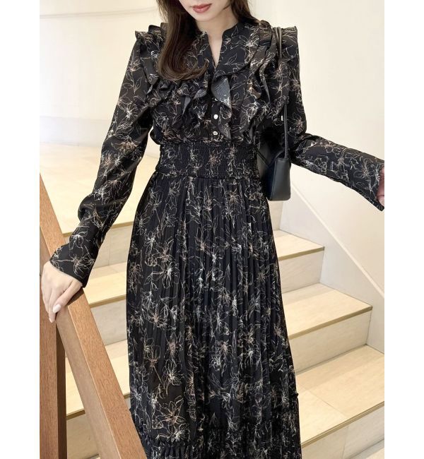 dazzlin「フラワープリーツワンピース」|ワンピース|