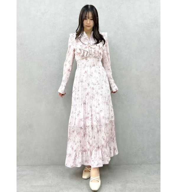 dazzlin「フラワープリーツワンピース」|ワンピース|