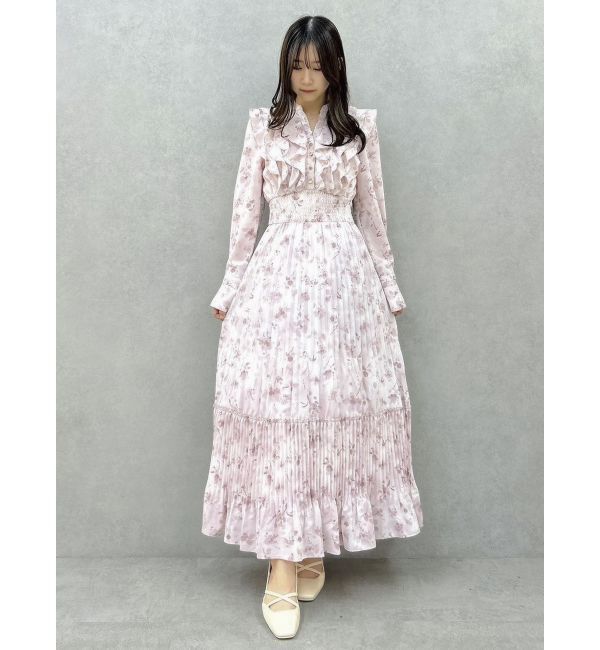 dazzlin「フラワープリーツワンピース」|ワンピース|