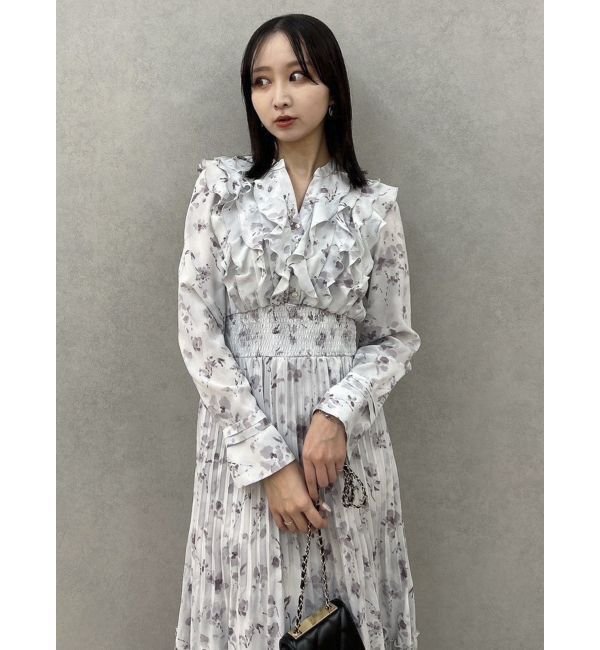 dazzlin「フラワープリーツワンピース」|ワンピース|