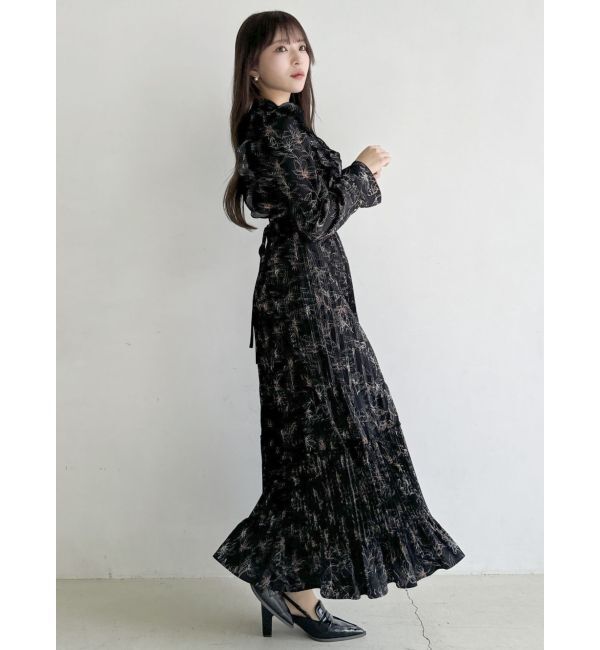 dazzlin「フラワープリーツワンピース」|ワンピース|