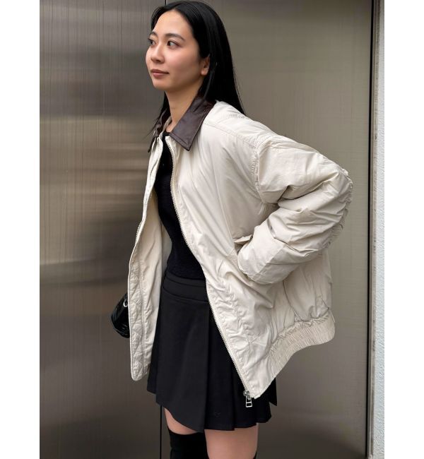 EMODA「オーバーカラーボンバージャケット」|ブルゾン・スタジャン|