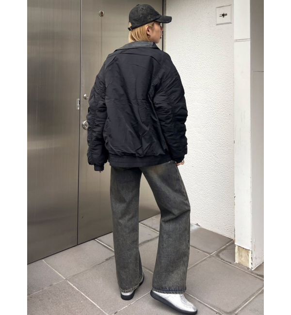 EMODA「オーバーカラーボンバージャケット」|ブルゾン・スタジャン|