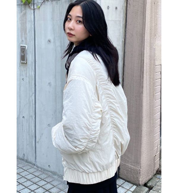 EMODA「オーバーカラーボンバージャケット」|ブルゾン・スタジャン|