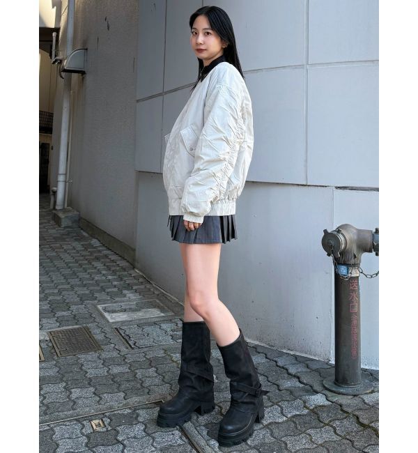 EMODA「オーバーカラーボンバージャケット」|ブルゾン・スタジャン|